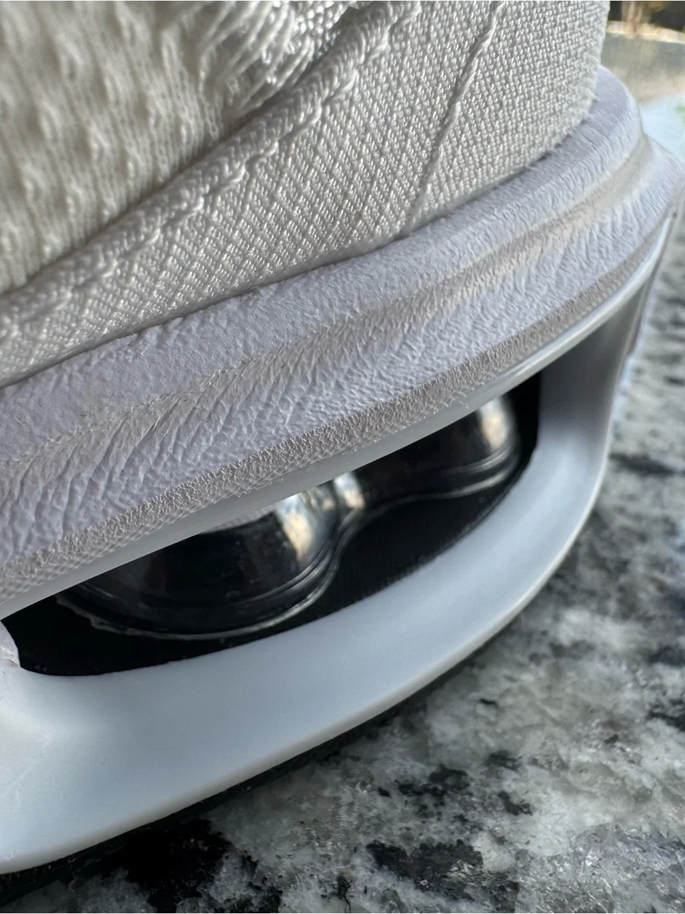 Nike air max Kids White Sneakers with Black Swoosh and Red Stitching